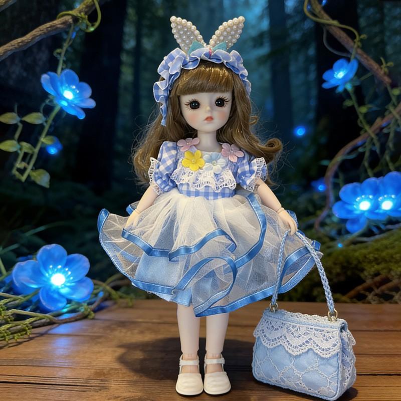 30cm Lolita Doll Outfit Set 6-Point BJD Dolls Clothes Only Non-Plush Toy Girls Ages 4-6