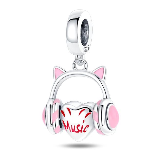 100 %925 Silver Funny Playable Charms Beads Smart Watch Tarot Bike Travel Dangle Fit Original New Bracelet Diy Jewelry