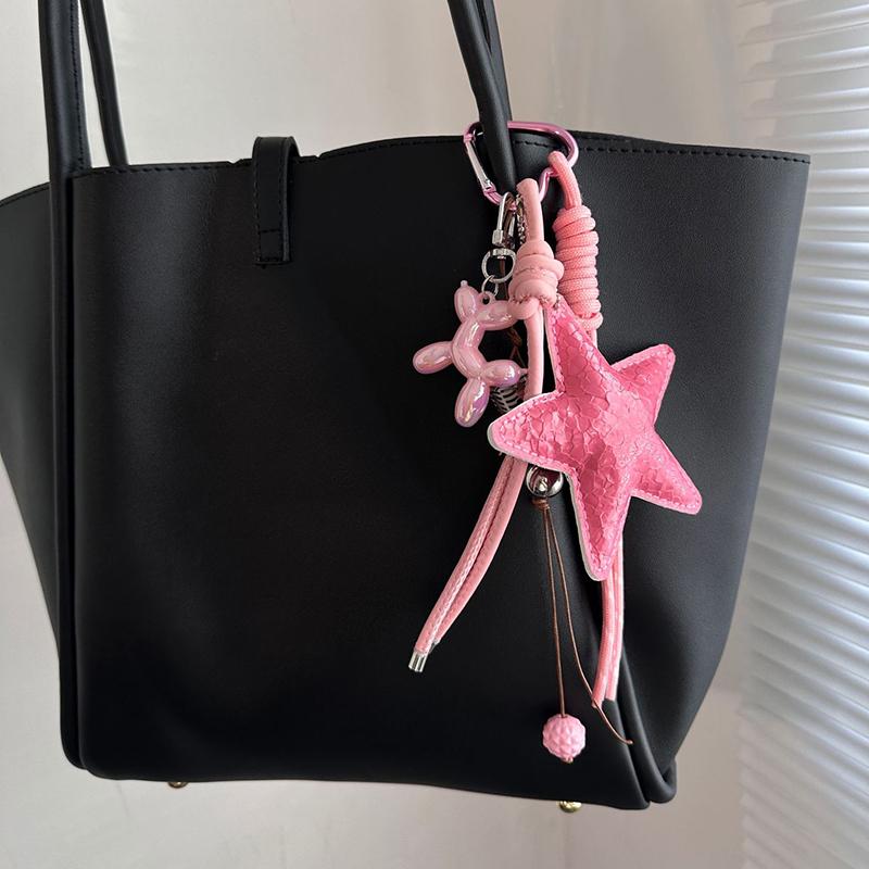 Fashion PU Leather Star Bag Pendant Five-pointed Star VersatileWomen Handbag Hanging Decoration CLE