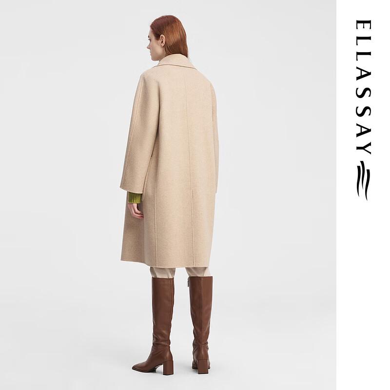ELLASSAY Women's Autumn/Winter Double-Faced Wool Coat