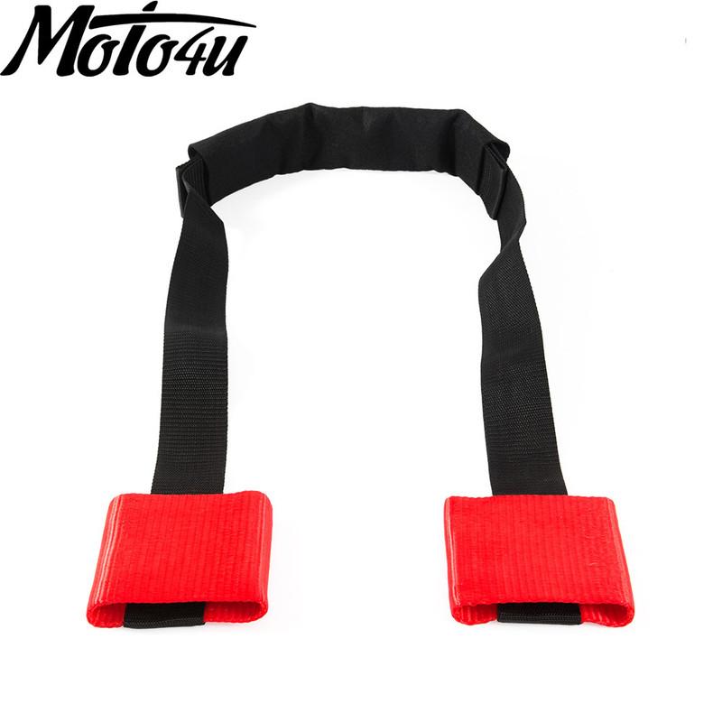Motorcycle Front Handlebar Transport Bar Tie Down Strap Prevent Scratches Motocross Motorbike красный