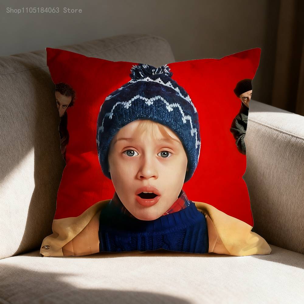 

H-Home A-Alone Pillow Case For Sofa Decor Car Office Room Printing Cushion Cover Decorations and Protector 30cmx30cm