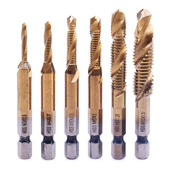 M3-M10 Matkap Uçları Yaygın Olarak Kullanılan Yüksek Verimli Yüksek Hız Çelik Hex Shank Büküm Matkap Uçları Elektrikli Matkap