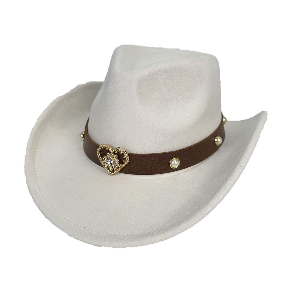 New Love Accessories Decorative Belt Western Cowboy Hat Tibetan Retro Top Hat Retro Jazz Hat Fashion Felt Hat