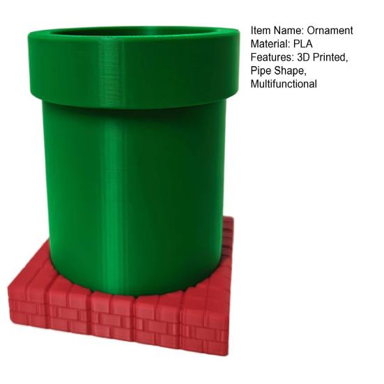 3D Printed Pipe Pen Holder, Desk Pencil Cup Storage Container, Multifunctional Succulents Planter Pot, Desktop Decoration for Home Office