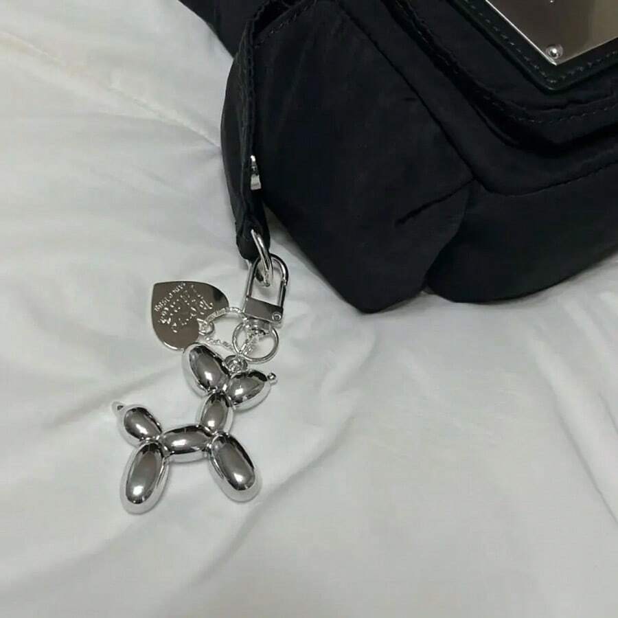 1pc Cute Balloon Dog Keychain Fashion Y2K Women Bag Pendant Jewelry Keychain Men's Women's Car Keychain Fun Keychain Accessories