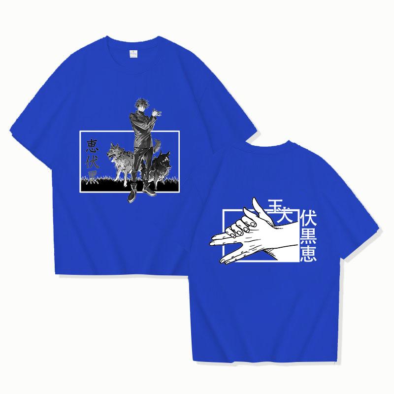 New Anime Fushiguro Megumi Print T Shirt Women Men Short Sleeve Tops Tees Summer Fashion Loose Casual Tees