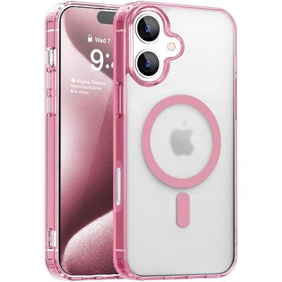 Custodia Ibrida Magnetica Forte Per Magsafa Per iPhone 16 15 14 13 12 11 Pro Max Plus Mini Colore Caramella Copertura Rigida Opaca in PC Silicone