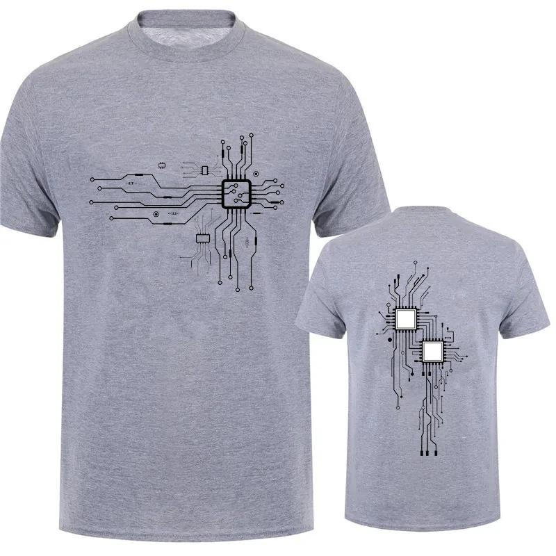 Brand New Mens TShirt ONeck Men Tshirt for Male T Shirts CPU Processor Circuit Diagram Print Man Tops Tees Tshirt Clothing