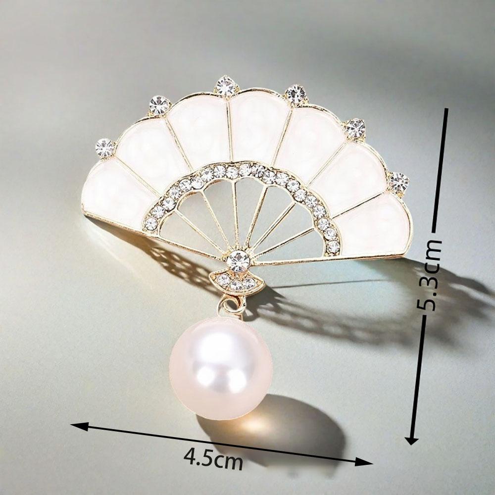 Fan Brooch Elegant Enamel Brooch Fashion Brooch High-Quality For Sweater Clothing Party