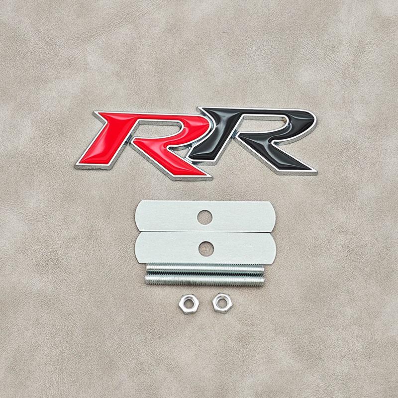 3D Metal RR Logo Car Rear Trunk Sticker Front Grille Badge Emblem Decal For Honda Accessories