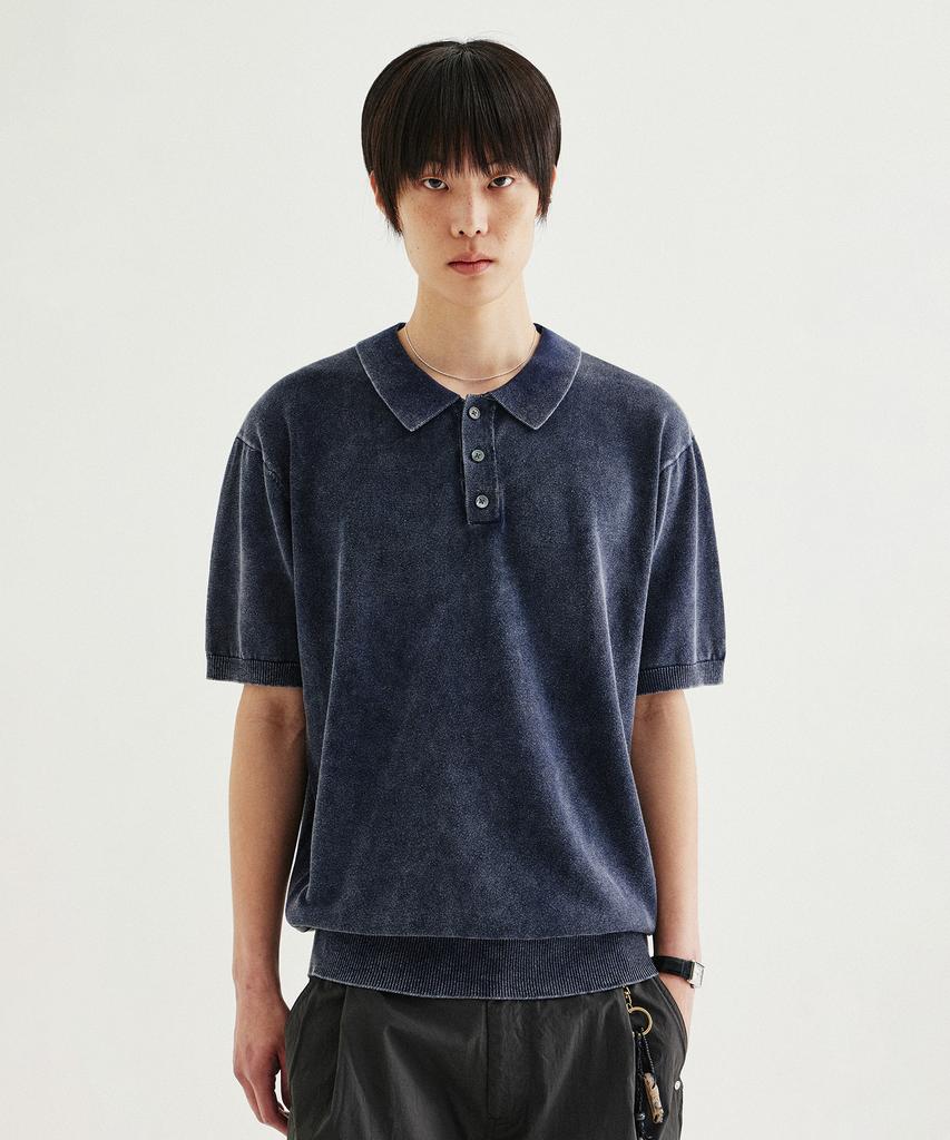 KIIMUIR Garment-Dyed Collar Half Knit_4 Color