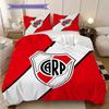 River Plate logo Pattern Bedding Quilt Set Quilt Cover Pillowcase Home Decoration Birthday Gift (1 * duvet cover + 2 * pillowcase, without core)