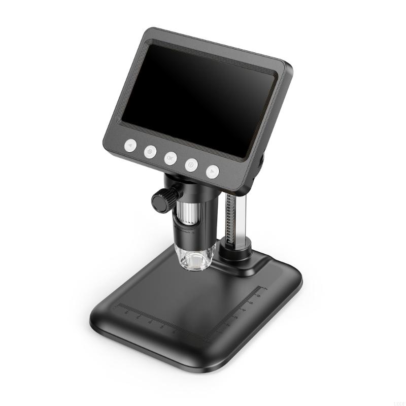 1000X Digital Microscope Camera LED Screen 4.3inch Adjustable for Electronics Microscope Tool 1080P Soldering Repair