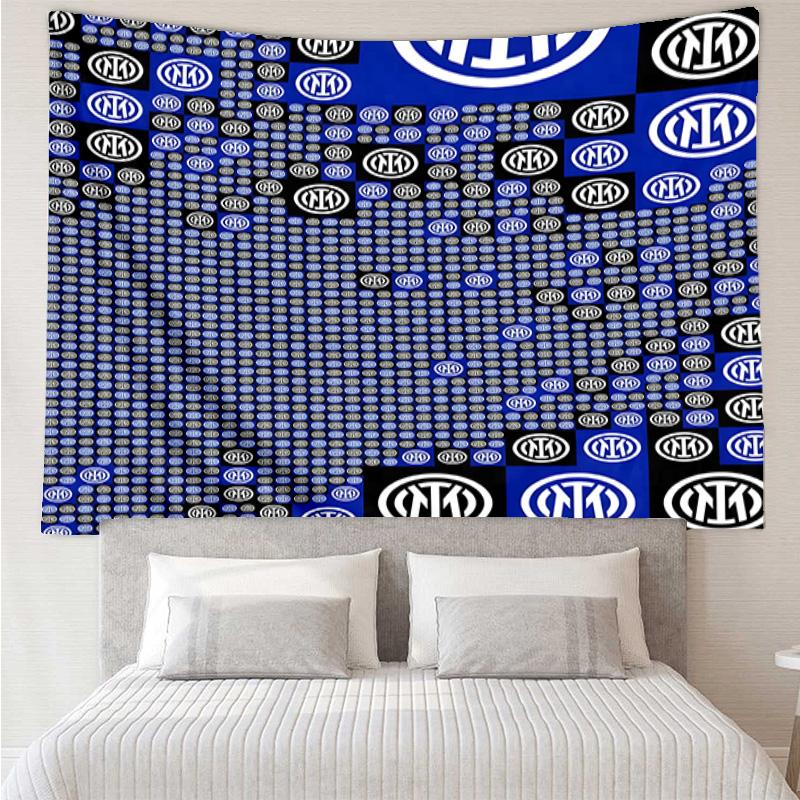 1PC Mi-lan FC Emblem Printed Tapestry Room Decoration Wall Hanging for Living Room Bedroom, dormitory, Birthday and Christmas gifts