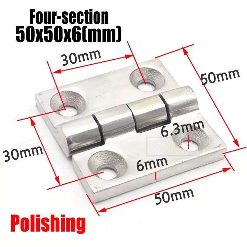 För Yacht Båt Marin 304 Rostfritt Stål Industriell 5/6/8mm Förtjockat Gångjärn Sväng Hårdvara Lager Tyst Dörrgångjärn Bearbetning