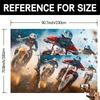 Arazzo Corsa Motocross 2D, Sfondo Pilota Motocross Estremo