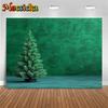 Mocsicka Green Christmas Tree Background Photography Shooting Props Wallpaper Decorations Children Family Party Backdrops Banner
