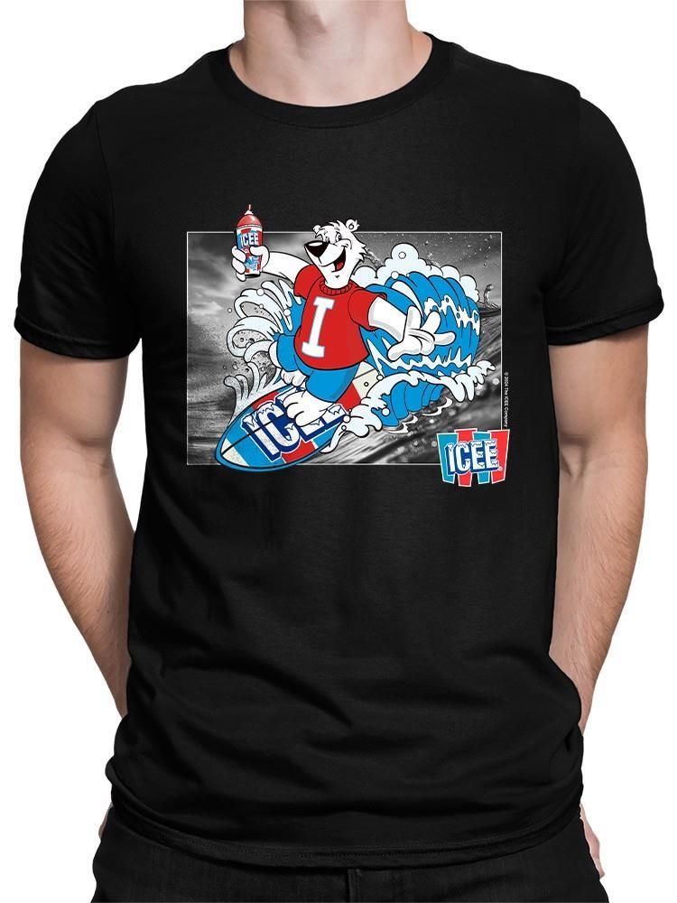 Officially Licensed ICEE Surfing Cool Arctic Wave Graphic Mens T-shirt XL