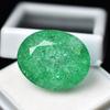 Colombian Green Emerald Oval Cut 33.05 Ct Natural Certified Gemstone