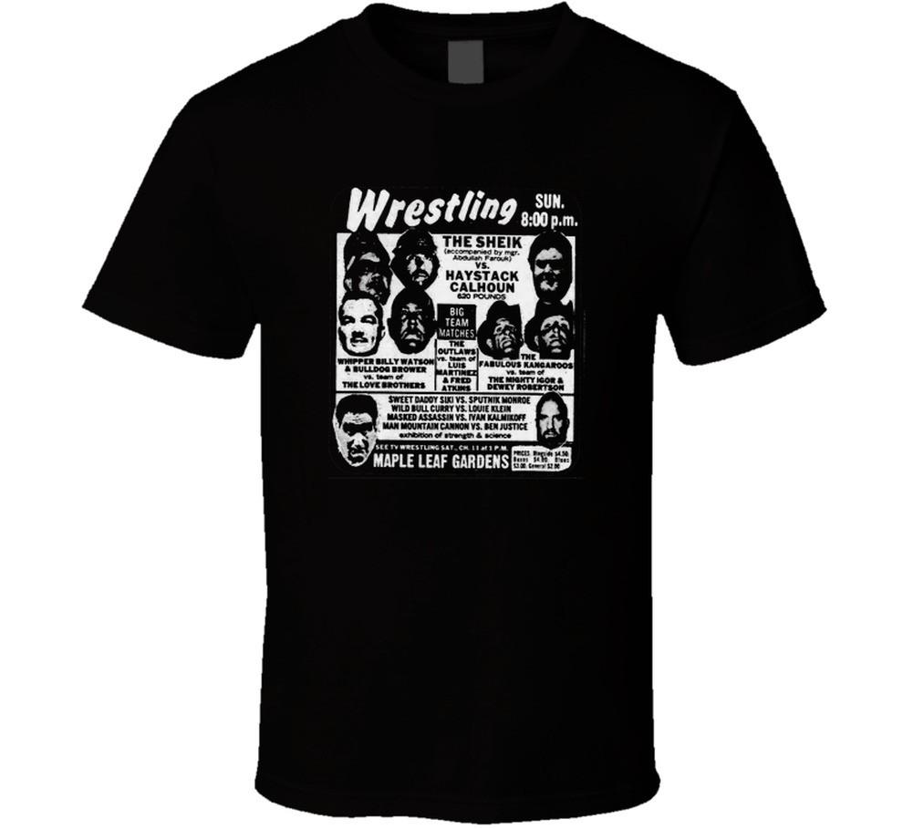 Wrestling Maple Leaf Gardens Card Retro T Shirt