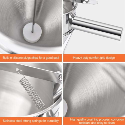 Chakkiri Takoyaki Tool with Stand, Pancake Batter Dispenser, Stainless Steel, for Commercial and Home Use