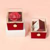 Rotation Rose Jewelry Gift Box Valentine's Day Acrylic Ring Boxes Necklace Storage Display Rack