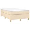 Vidaxl Continental Bed with Mattress, Cream, Fabric, 120X200 Cm