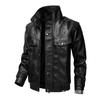 American PU velvet leather jacket men's jacket autumn and winter new stand-up collar locomotive clothing versatile trend jacket