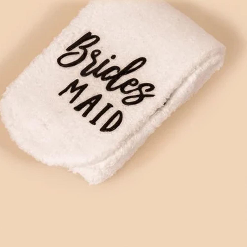 Brautjungfer Socken Trauzeugin Geschenk Flauschige Braut zu sein Brautparty Junggesellinnenabschied Heiratsantrag Geschenk Hochzeit Passende Socken