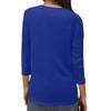 Blouse Décontractée pour Femme à Manches 3/4 et Col en V Légère, Respirante, Parfaite pour les Tenues de Printemps et d'Été
