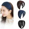 Hollow Wide Side Hair Hoop Elastic Women Lace Hairbands Lace Mesh Hair Band  for  Wash Face Use
