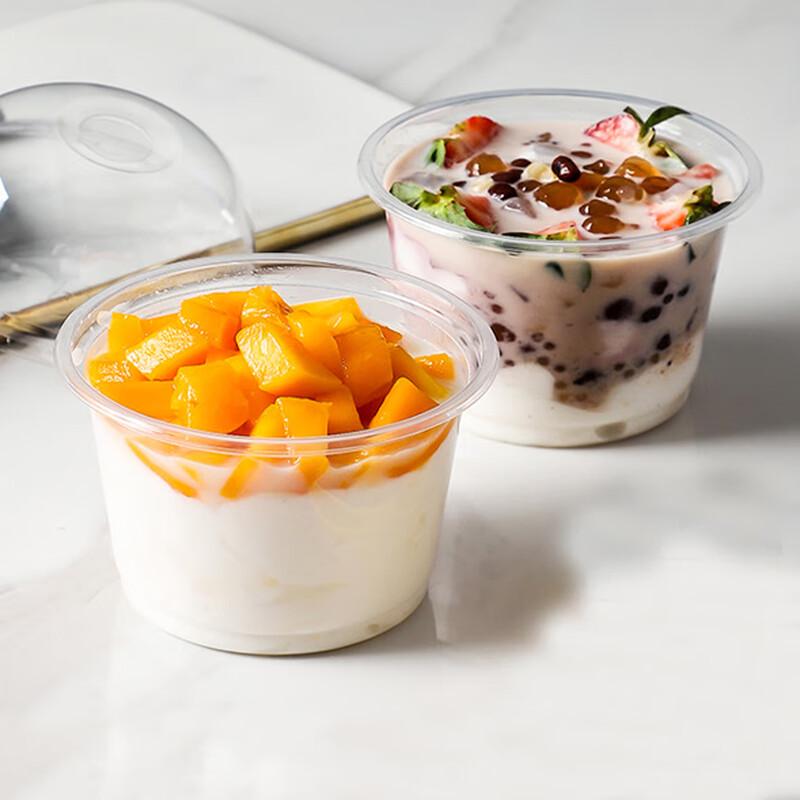 Paibei Disposable Plastic Dessert Cups with Lids & Spoons