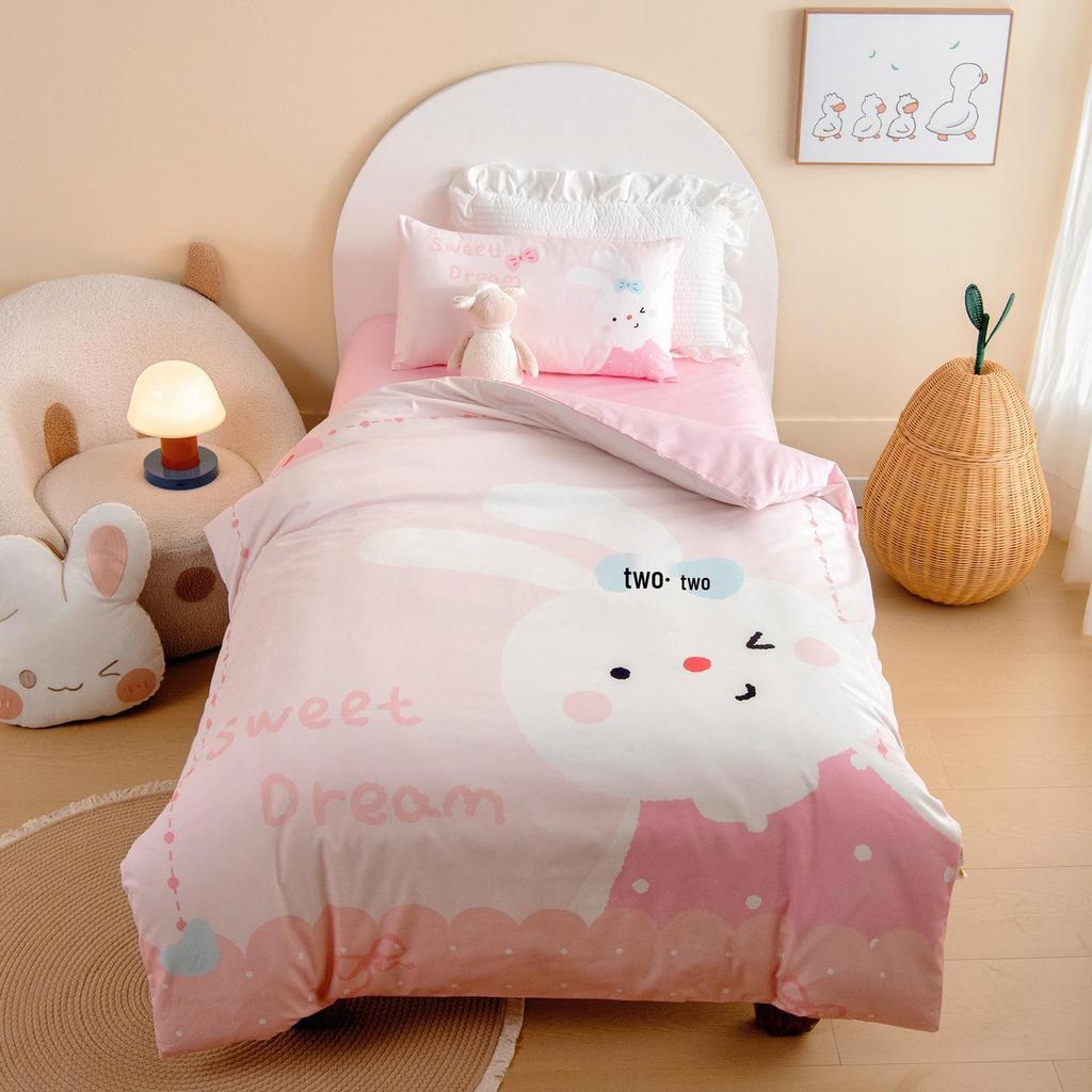 Class A Cartoon Cotton Baby & Toddler Bedding: Skin-Friendly, Breathable 3-Piece Kindergarten Duvet Set