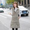 Womens Ladies Warm Plus Size Solid Color Hooded Single Breasted Medium Length Cotton Jacket Waistcoat Slim Cardigan Coat