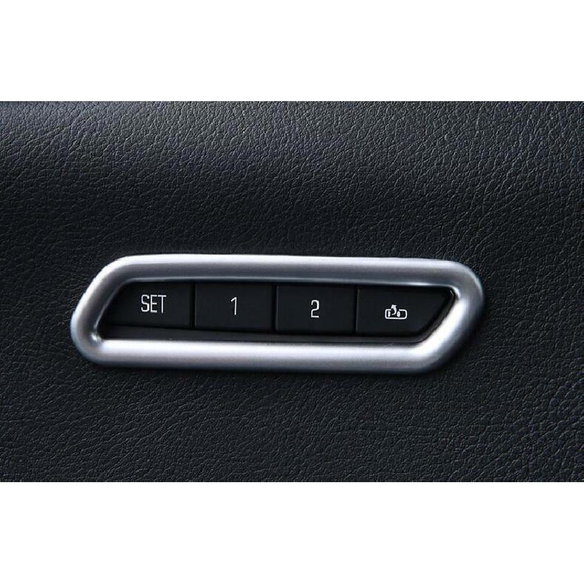 For Cadillac XT5 2016- ABS Matte Silver Seat Memory Button Frame Cover Trim