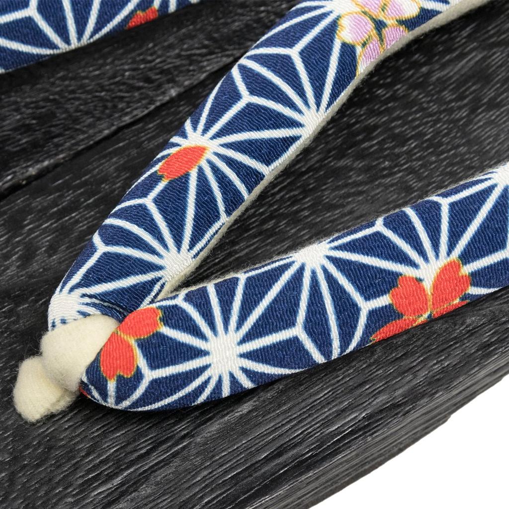 Geta Burnt Paulownia Black [KYOETSU] Clogs, Wood, Base, Women's (S, 15)