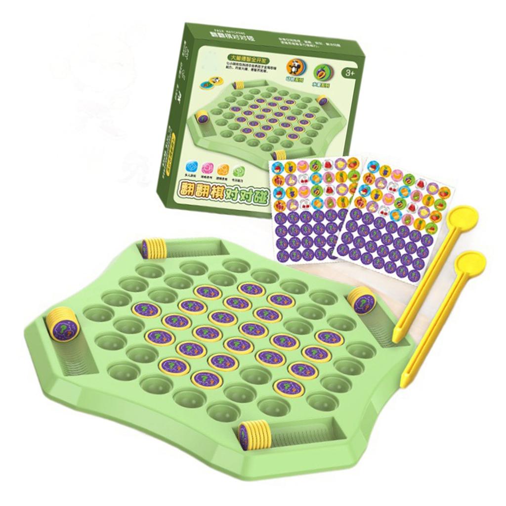Animal Fruit Flip Chess Board Game Parent-Child Interactive Toys Strategy Board Game Matching Game for Kids & Adults