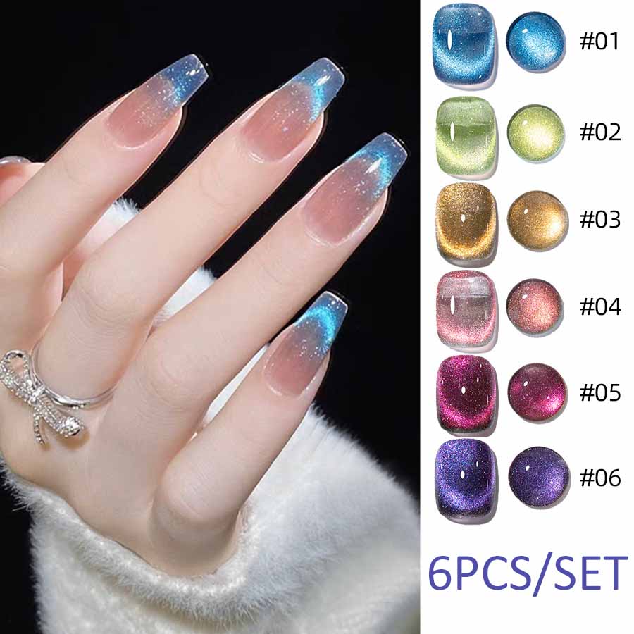7.3ml Salon Quality Glass-like Cat Eye Gel Polish High Gloss Long Lasting Magnetic UV/LED Polish