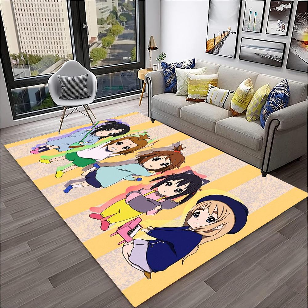 Kawaii Girls K-ON Cartoon Cute Lolita Carpet Rug for Home Living Room Bedroom Sofa Doormat Decor,kid Area Rug Non-slip Floor Mat