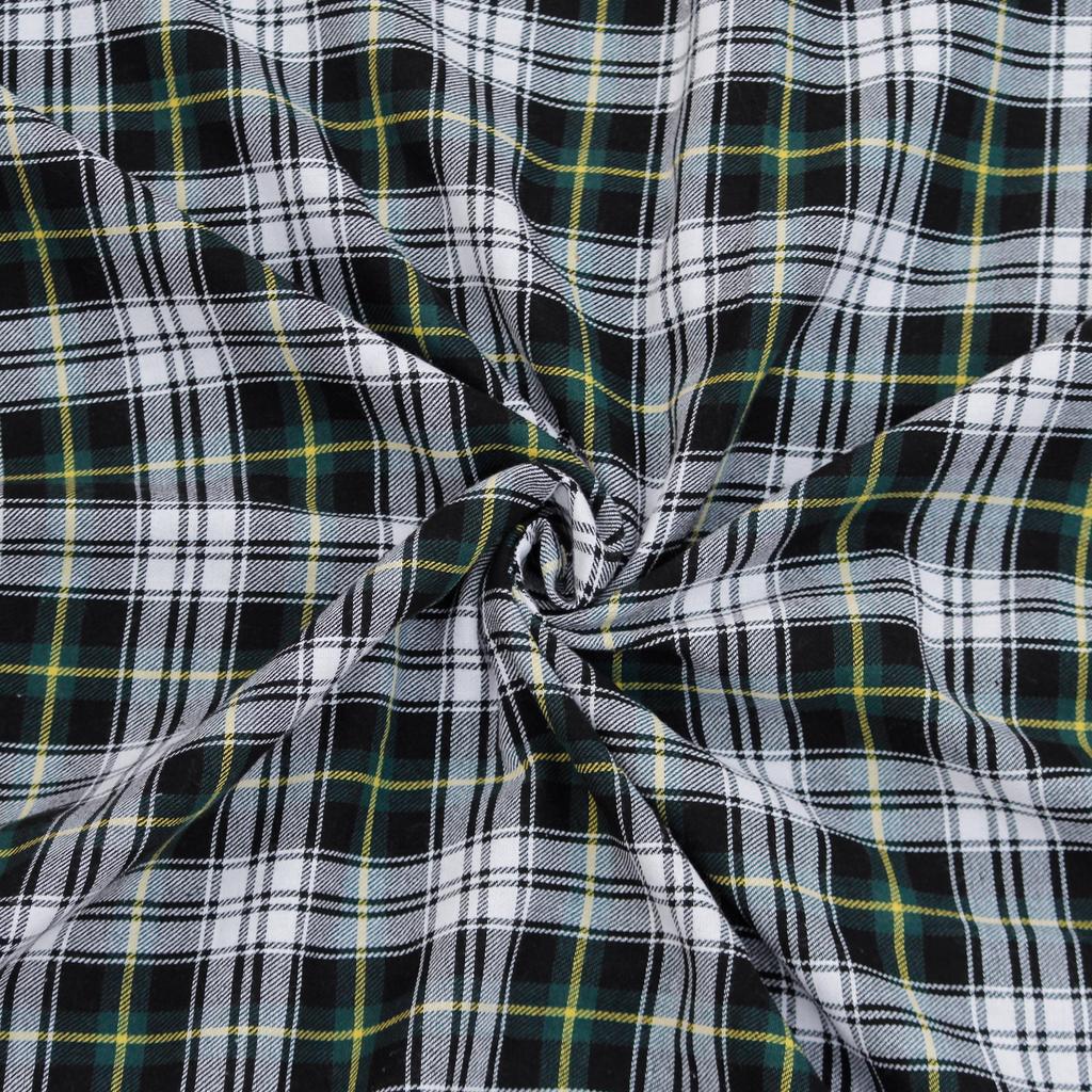 İplik Boyalı %100 Pamuk Yeşil Flanel Kumaş – 150 Gram, 145 cm Genişlik