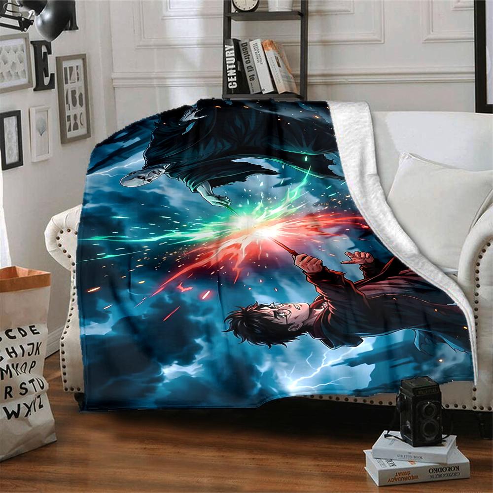 1Pc Magic Duel Storm Flannel Fleece Blanket Soft Warm Throw Blanket for Sofa Bed Couch Home Decor Lightweight Travel Nap Blanket Xmas Gift Ek113