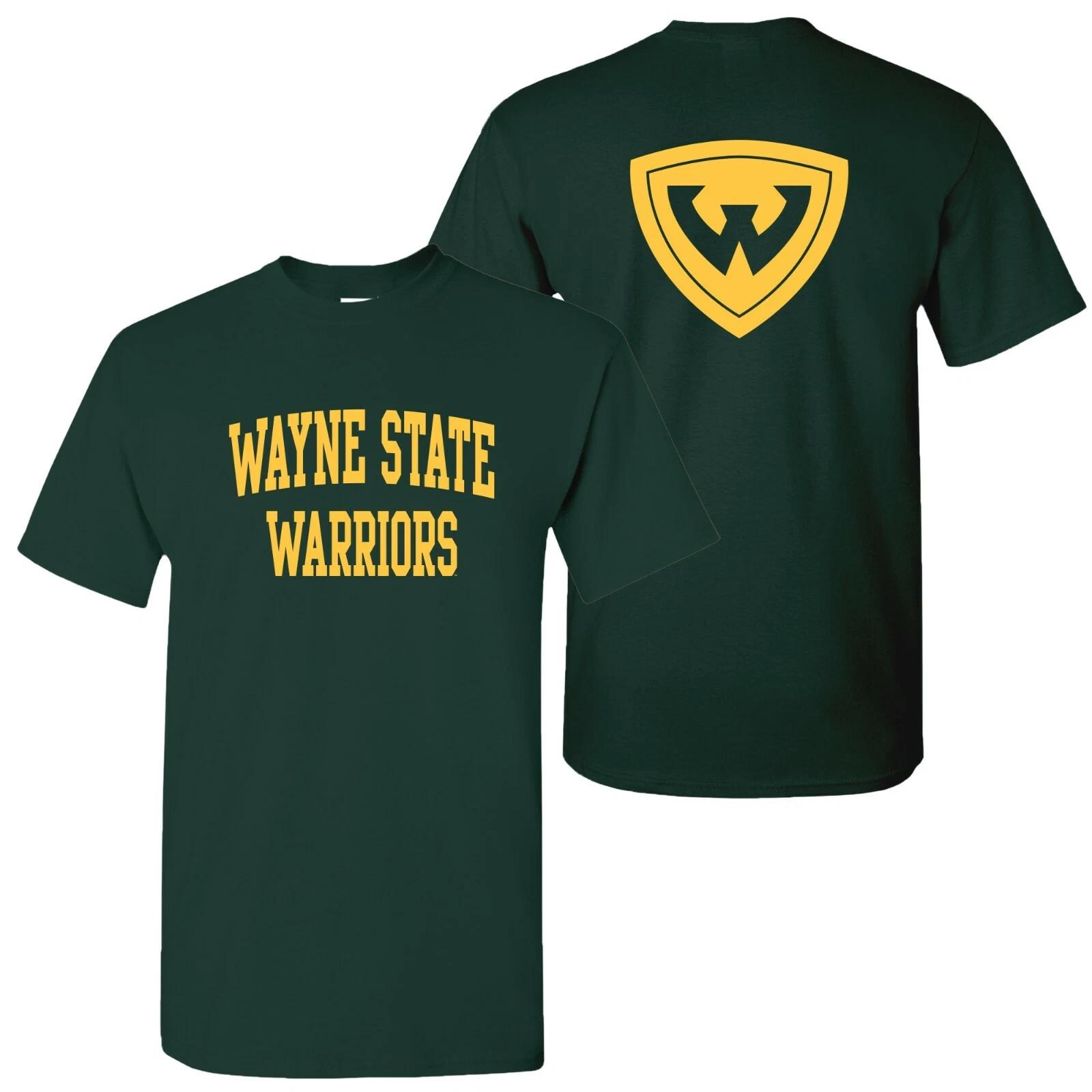 Wayne State Warriors Front and Back Print T-Shirt - Forest 3XL