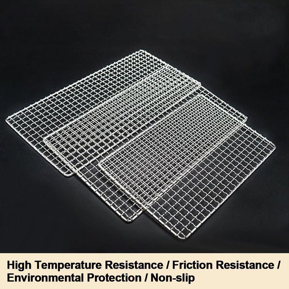 New Iron Wire Grill Racks Square Reusable Grill Net Nonstick Cooking Net Tool Barbecue Net Roast Grate Net