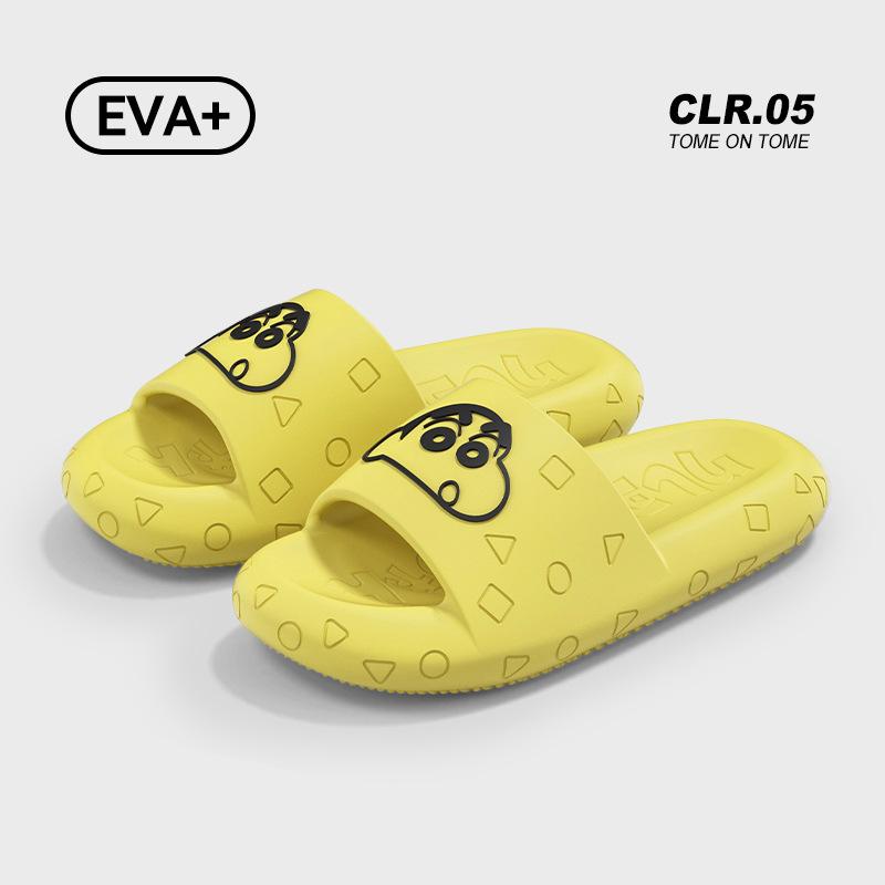 Crayon small new cool slippers women's indoor bathroom bathing home silent slippers outside wearing cartoon non-slip slippers