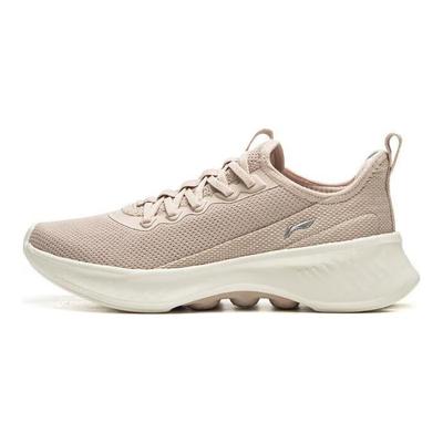 Comfortable Simple Non-Slip Wear-Resistant Lightweight Low-Top Casual Running Shoes Women Sneaker Beige AGLU320-2