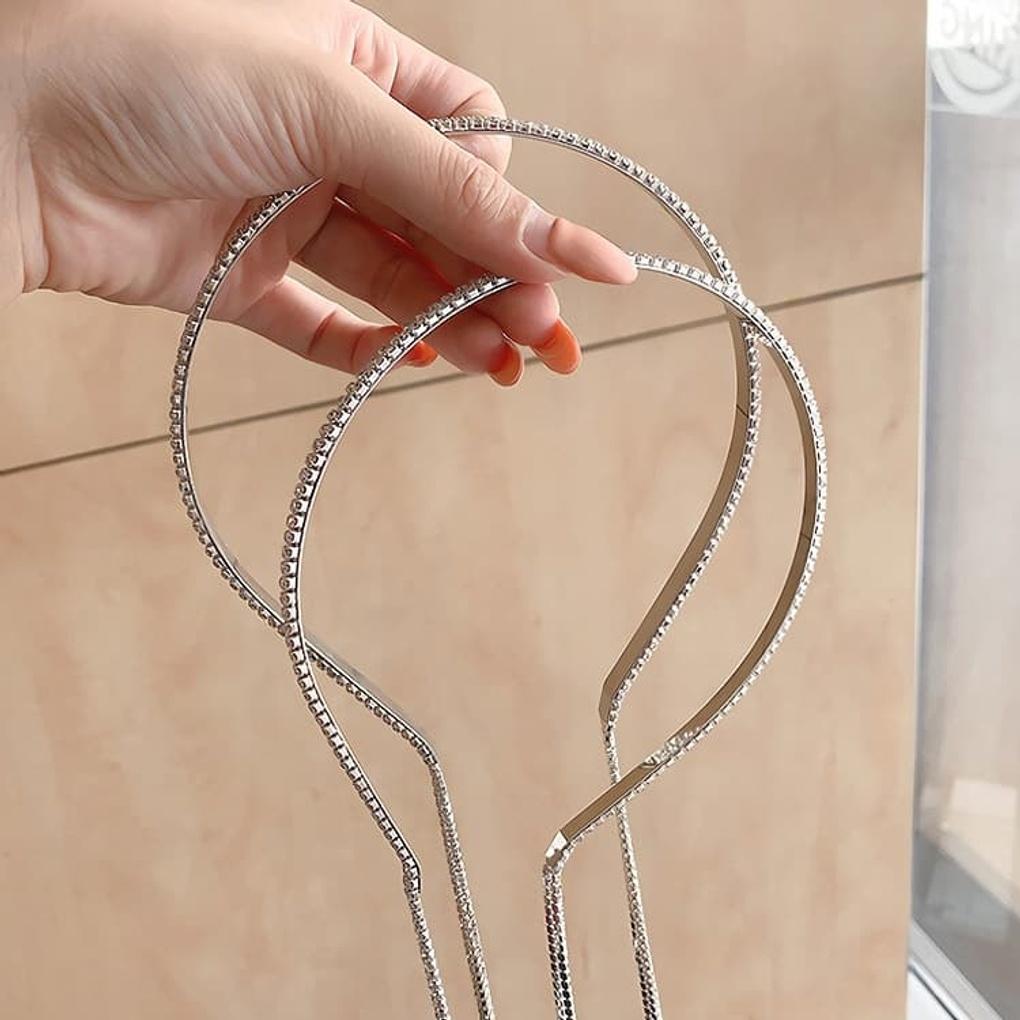 

Women s Hairband Headband Paisley Bandana Long Cubic Earrings Silver