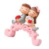 Resins Elder Couple Cake Toppers Couple Miniatures Figurines Ornament for Wedding Anniversary and Love Theme Parties