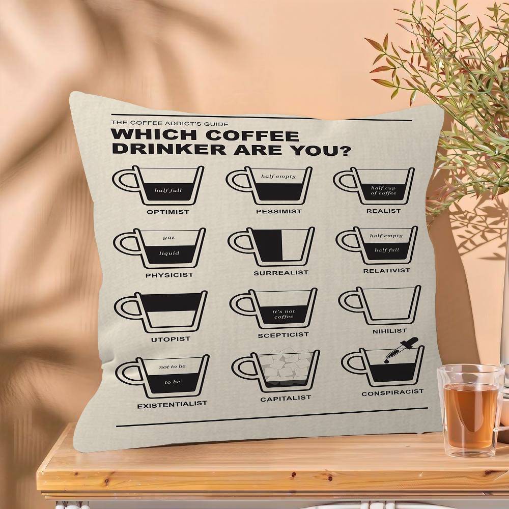 Coffee Guide Pillow Anime Pillow Sofa Bed Head Pillow Cover Cushion Cover Fashion