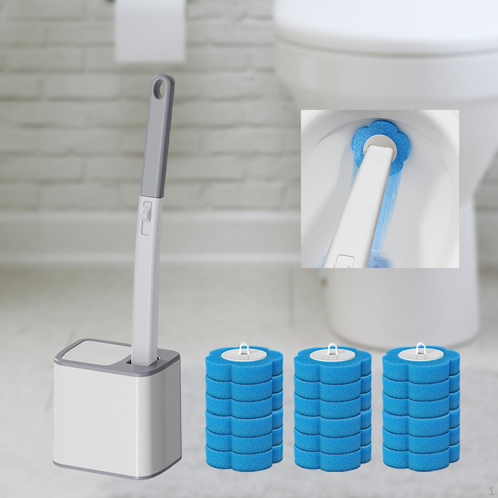 

Disposables Toilet Brush and Holder Set Bathroom Maintenance Cleaning Tools Practical Efficient сірий колір
